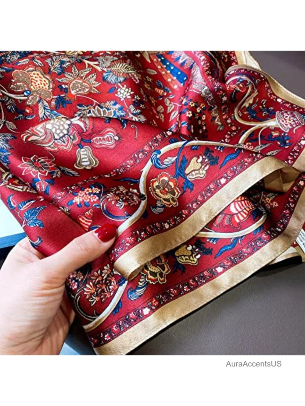 100% Pure Mulberry Silk Square Scarf 26x26 Lightweight Neck Scarf Headscarf